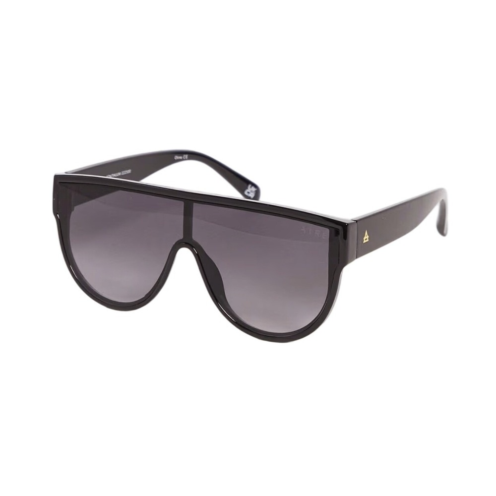 AIRE Continuum 2222500 Black Shield Sunglasses Recycled Plastic Oversized NEW‎ - Picture 2 of 8